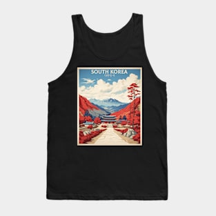 South Korea Travel Tourism Retro Vintage Tank Top